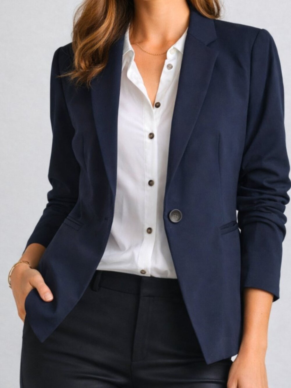 New Casual Career Women’s Navy Blazer/ Jacket by Philosophy Lined size 2 NWT